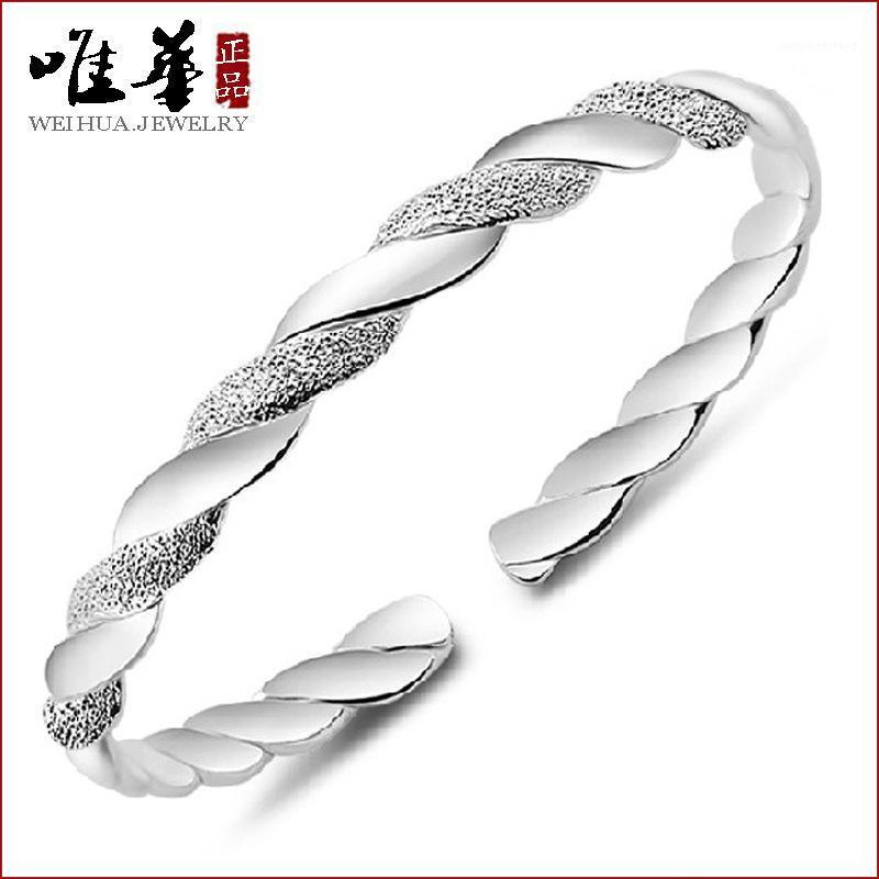 Sterling Silver Romantic Lovely Fashion Female Handmade Jewelry Love Interweave Bracelet Bangle
Sterling Silver Romantic Lovely Fashion Female Handmade Jewelry Love Interweave Bracelet Bangle
