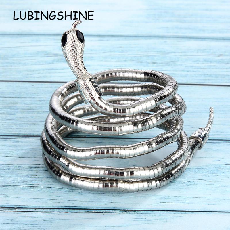 Bangle 90CM Multilayer Wrapped Snake Charm Bracelet & Anklet Punk Gold/Silver Color Animal Sweater Chain Hip Hop Jewelry, Black
Bangle 90CM Multilayer Wrapped Snake Charm Bracelet & Anklet Punk Gold/Silver Color Animal Sweater Chain Hip Hop Jewelry, Black