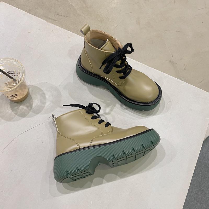 Boots British Style Women 2021 Spring And Summer Fashion Temperament Casual Simple Thick-soled Short