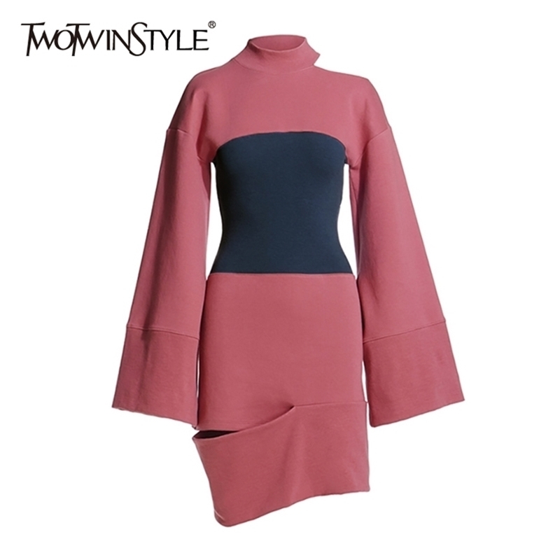 Hit Color Patchwork Dress For Women Turtleneck Long Sleeve High Waist Hollow Out Dresses Female Spring Fashion 210520, Aspicture
Hit Color Patchwork Dress For Women Turtleneck Long Sleeve High Waist Hollow Out Dresses Female Spring Fashion 210520, Aspicture