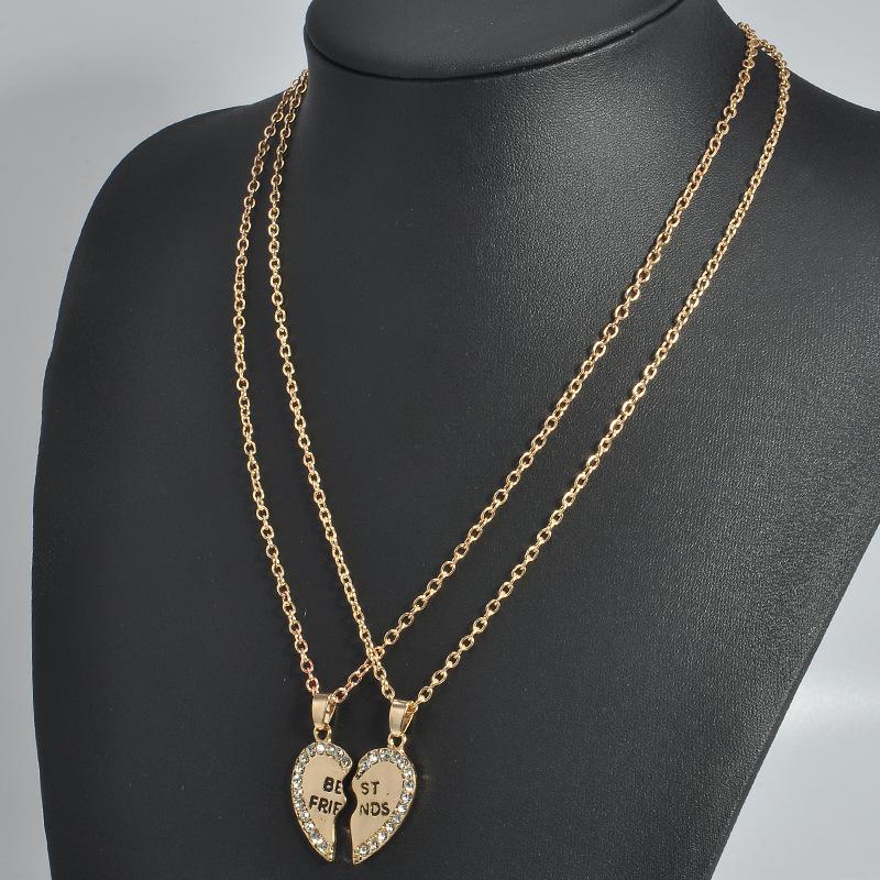 Alloy Letter Necklace 2 Pieces Friends Series One Person And Half Accessories All-Match Fashion Jewelry Chains, Silver
Alloy Letter Necklace 2 Pieces Friends Series One Person And Half Accessories All-Match Fashion Jewelry Chains, Silver