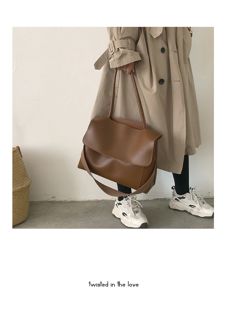 Brown Bag Female Large-capacity Simple Tote Bags Fashion Underarm Briefcase Hobo Designer High-end Korean Shoulder Purse s