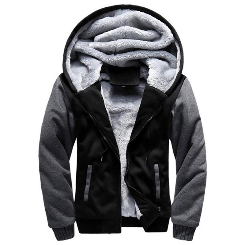 Men Jacket Winter Thick Warm Fleece Zipper Coat Sportwear Male Streetwear 4XL5XL Men's Jackets