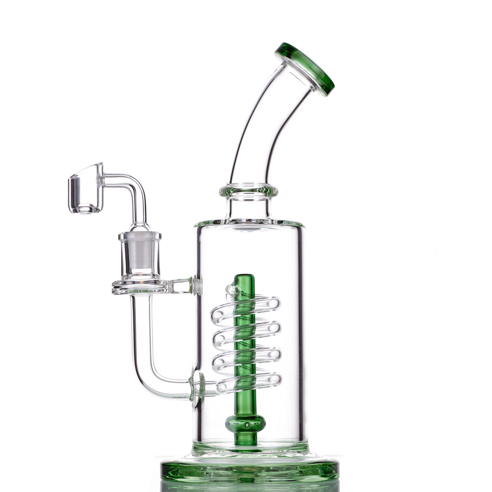 2021 Design Hookah High Quality Straight style Glasss Water Dab Rig with Spiral Tube Green Pillar Middle Joint 14.5mm 
2021 Design Hookah High Quality Straight style Glasss Water Dab Rig with Spiral Tube Green Pillar Middle Joint 14.5mm
