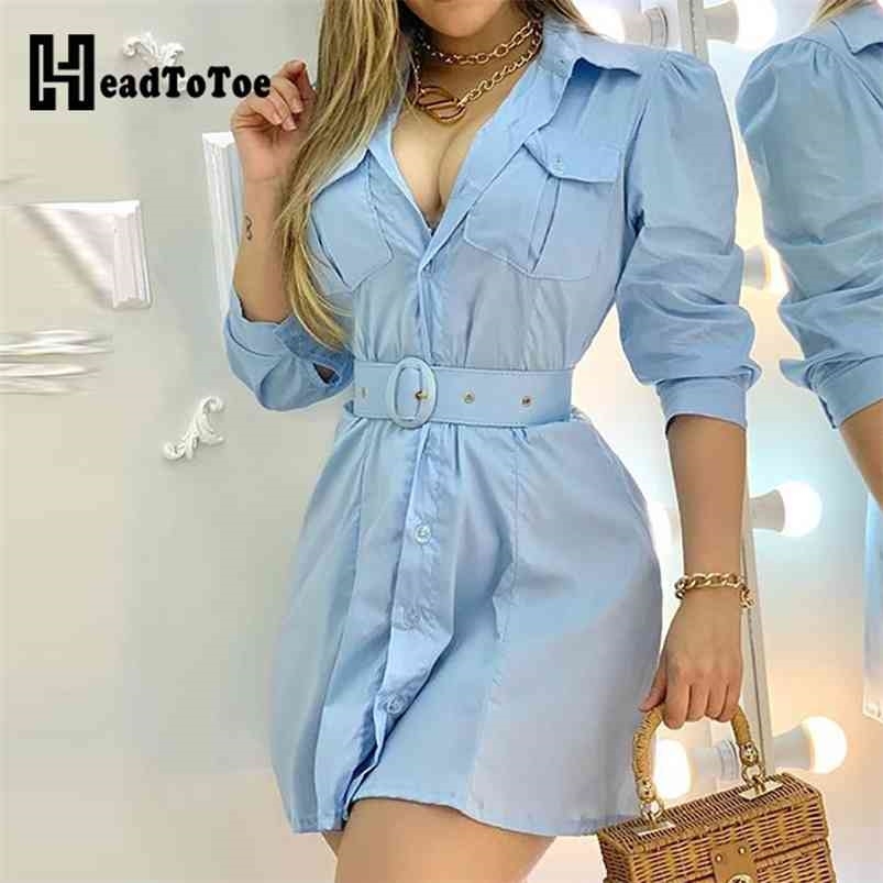 Plain Puffed Sleeve Button Design Shirt Dress Workwear Women Elegant Turn Down Collar Casual Mini Dresses 210701, Gray
Plain Puffed Sleeve Button Design Shirt Dress Workwear Women Elegant Turn Down Collar Casual Mini Dresses 210701, Gray