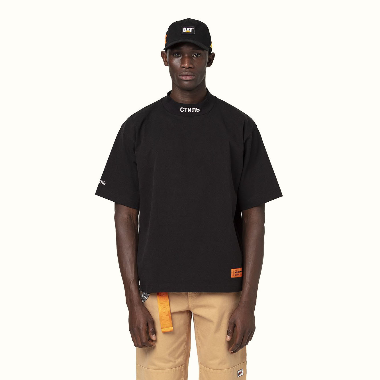 Heron SS 20fw crane three dimensional letter embroidery small high neck loose men's and women's Short Sleeve T-Shirt, White;black
Heron SS 20fw crane three dimensional letter embroidery small high neck loose men's and women's Short Sleeve T-Shirt, White;black