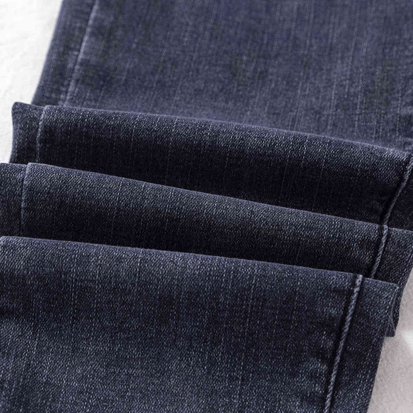 High Waist Jeans Women Fashion Casual Streetwear Slim Black Blue Gray Jeans Vintage Stretch Denim Pencil Pants Women 211112