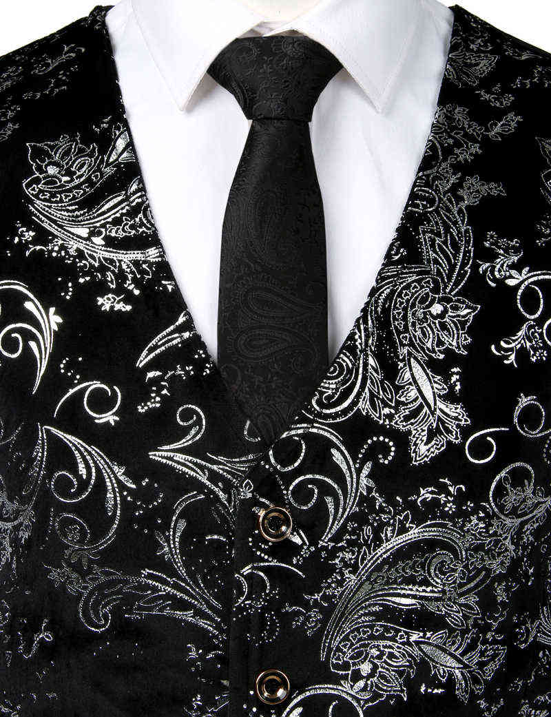 Gold Steampunk Vest Men Suit Gilet Homme Wedding Sleeveless Slim Fit Paisley Floral Dress Vests For Men Single Buttons Waistcoat 211111