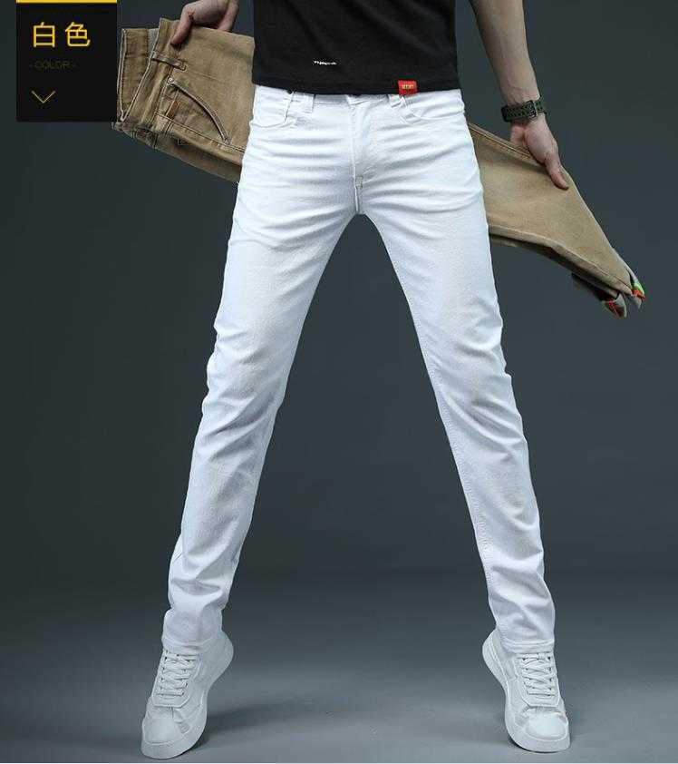Batmo arrival high quality elastic slim jeans men ,men's skiny jeans ,grey jeans men,plus-size 28-40 Y809 210622