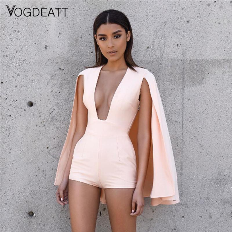 Women' Jumpsuits & Rompers Summer Style Women Jumpsuit Fashion Sexy Deep V Neck Romper Pink Casual Short Overalls Bodysuit
Women' Jumpsuits & Rompers Summer Style Women Jumpsuit Fashion Sexy Deep V Neck Romper Pink Casual Short Overalls Bodysuit