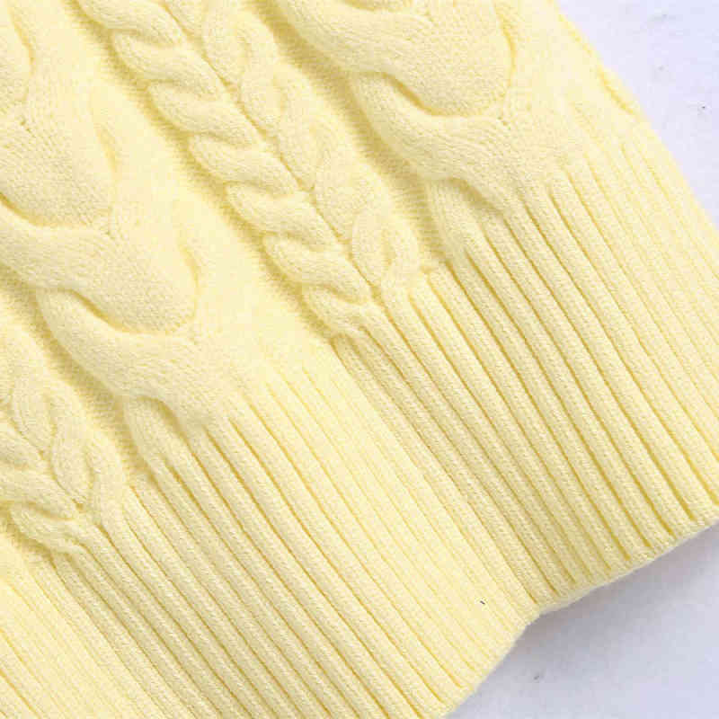 Casual Woman Yellow Loose Soft V Neck Knitted Vest Spring Fashion Ladies Basic Sleeveless Sweaters Girls Sweet Tank 210515