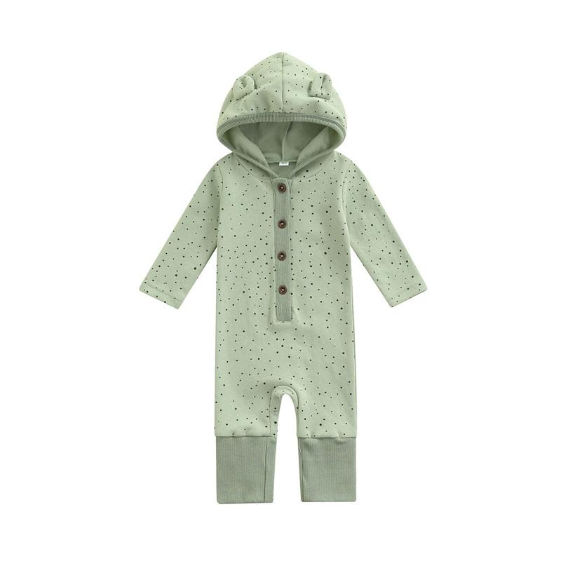 Jumpsuits 0-18m Infant Cute Hooded Romper Pea Green Dots Printed Long Sleeve Button-Down Jumpsuit For Girls Spring Fall Casual Playsuit, Blue
Jumpsuits 0-18m Infant Cute Hooded Romper Pea Green Dots Printed Long Sleeve Button-Down Jumpsuit For Girls Spring Fall Casual Playsuit, Blue