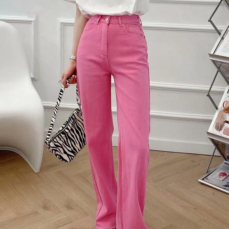 Women' Jeans 2021 Fashion Summer Pink Denim Pants Full Length Trousers High Waist Lady Wide Leg Pantalon Fall P151, Blue
Women' Jeans 2021 Fashion Summer Pink Denim Pants Full Length Trousers High Waist Lady Wide Leg Pantalon Fall P151, Blue