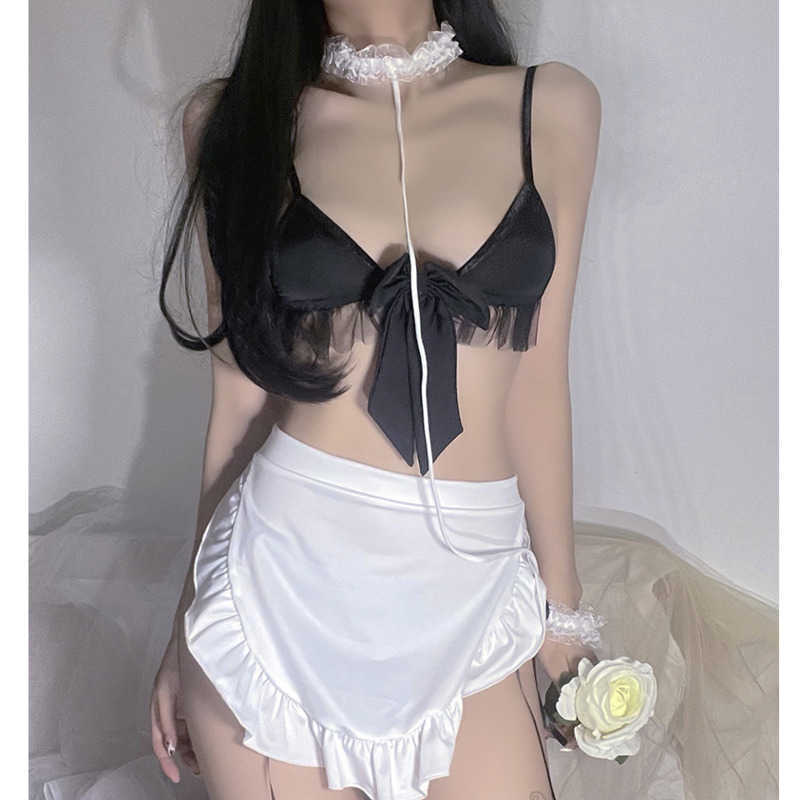 WOMENGAGA Maid Sexy Women Korean Bow Lace Mesh Tank Tops Black And Summer Beach Three-piece Suit Girl Female ZV58 210603, Set
WOMENGAGA Maid Sexy Women Korean Bow Lace Mesh Tank Tops Black And Summer Beach Three-piece Suit Girl Female ZV58 210603, Set