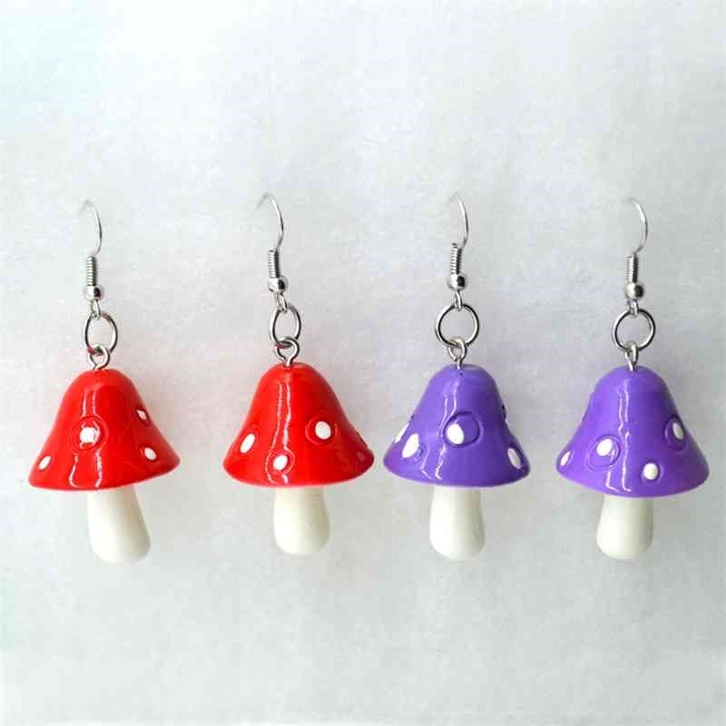 Women Sweet Cute Handmade Charm Earring Plastic Simulation Mushroom Drop Pendant Fashion Jewelry Accessories Gift
Women Sweet Cute Handmade Charm Earring Plastic Simulation Mushroom Drop Pendant Fashion Jewelry Accessories Gift