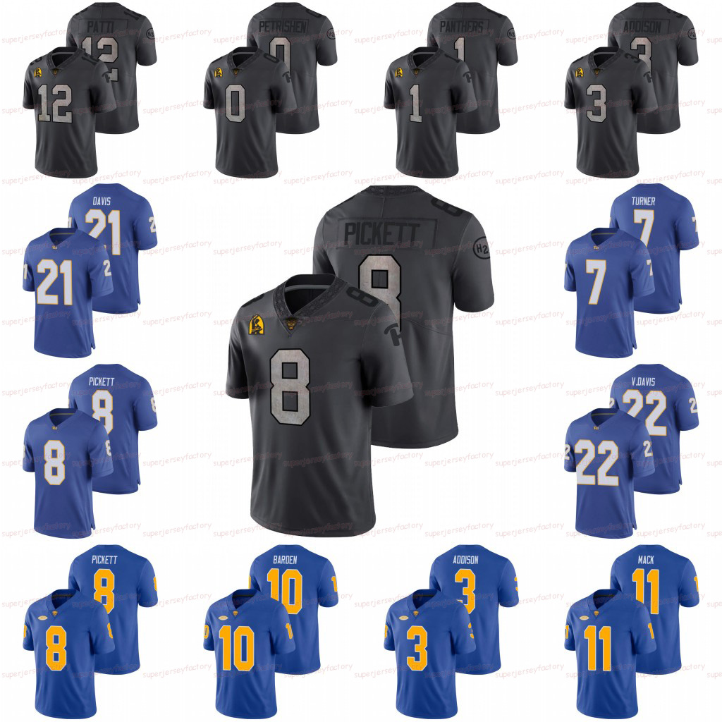 NCAA ACC Pittsburgh Panther Pitt Kenny Pickett Jersey Nick Patti Damar Hamlin Addison Damarri Mathis Taysir Mack Brandon Hill Vincent Davis Hallett John Petrishen, Blue 2 men s-xxxl
NCAA ACC Pittsburgh Panther Pitt Kenny Pickett Jersey Nick Patti Damar Hamlin Addison Damarri Mathis Taysir Mack Brandon Hill Vincent Davis Hallett John Petrishen, Blue 2 men s-xxxl
