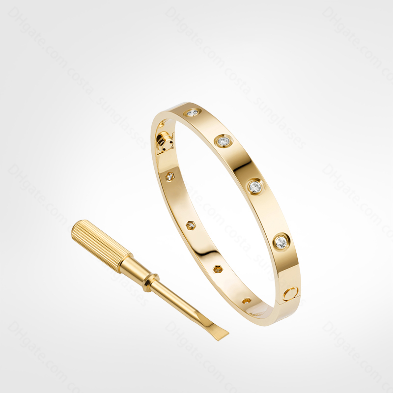 Love Screw Bracelet mens Bracelets 10 Diamonds designer Bangle luxury jewelry women Titanium steel Alloy Gold-Plated Craft Gold Silver Rose, Black
Love Screw Bracelet mens Bracelets 10 Diamonds designer Bangle luxury jewelry women Titanium steel Alloy Gold-Plated Craft Gold Silver Rose, Black