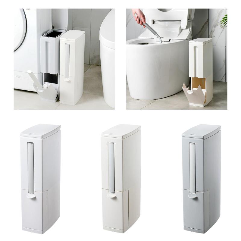 Waste Bins Plastic Narrow Type Trash Toilet Bin Brush Set Bathroom Bucke Slim, Easy Wash
Waste Bins Plastic Narrow Type Trash Toilet Bin Brush Set Bathroom Bucke Slim, Easy Wash