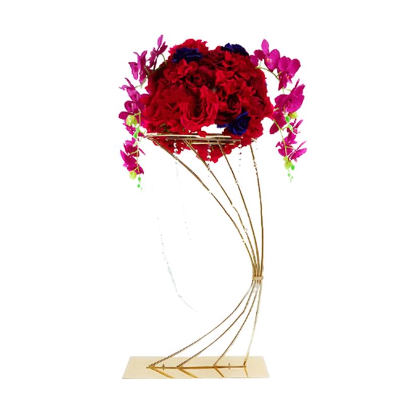 Party Decoration Geometric Half Moon Gold Crystal Plinths Wedding Metal Flower Stand Table Centerpieces For Decorations AB1219 
Party Decoration Geometric Half Moon Gold Crystal Plinths Wedding Metal Flower Stand Table Centerpieces For Decorations AB1219