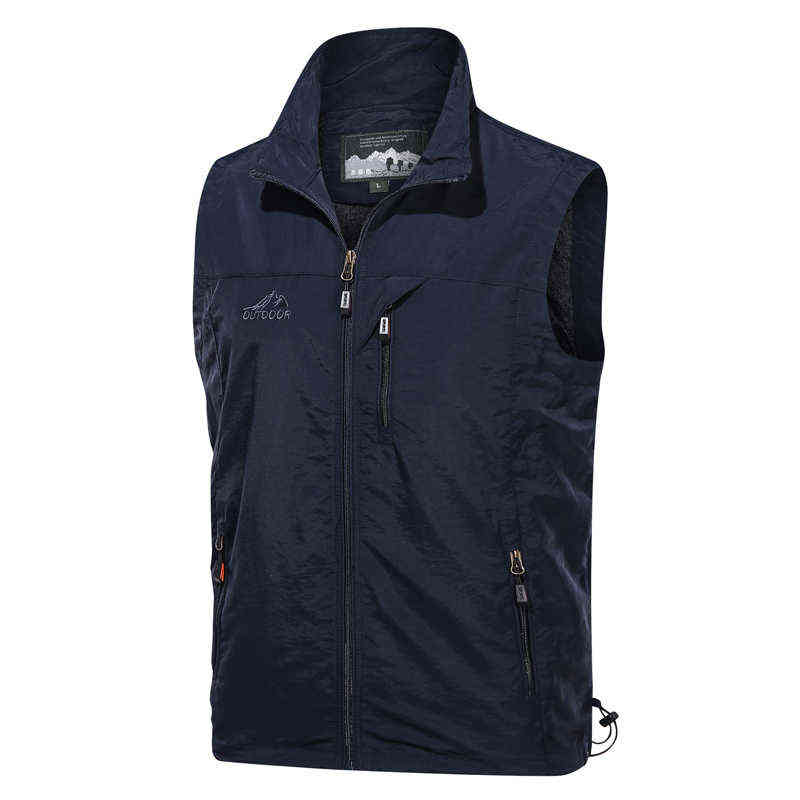 Men's Fishing Vest Summer Quick Dry Outdoor Zip for Pography Sleeveless Jacket Sport Fishing Life Vest Men Hunting Travel 211111