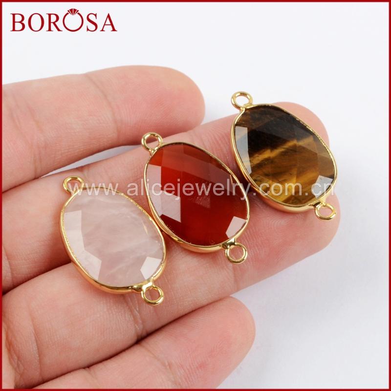 Pendants BOROSA 10pcs Gold Color Multi-kind Faceted Stone Connector Drusy A-gate Quartz Jewelry Double Charms For Bracelet/Necklace G1640
Pendants BOROSA 10pcs Gold Color Multi-kind Faceted Stone Connector Drusy A-gate Quartz Jewelry Double Charms For Bracelet/Necklace G1640