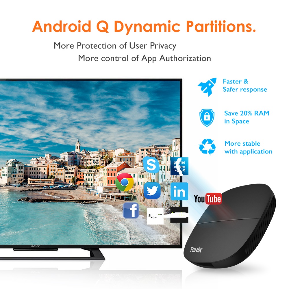 Newest TANIX A3 Smart TV Box Android 10.0 2.4G WIFI 1G 8G 4K HD Set-Top Allwinner H313