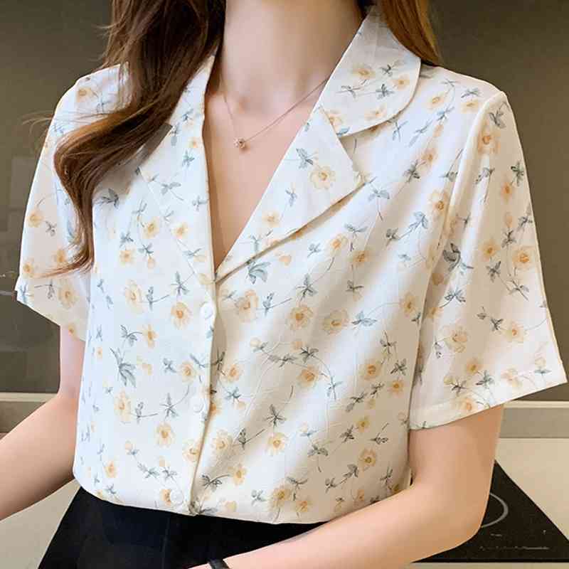Blouses Top Femme Short Sleeve Print Chiffon Blouse Shirt Tops Women Blusas Mujer De Moda Verano V-Neck Blouse Women E798 210602, As picture
Blouses Top Femme Short Sleeve Print Chiffon Blouse Shirt Tops Women Blusas Mujer De Moda Verano V-Neck Blouse Women E798 210602, As picture