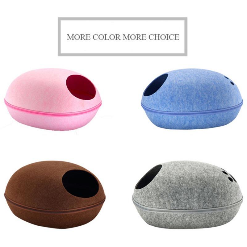 Four Seasons Universal Semi-enclosed Eggshell Nest For Cats, Removable And Washable Bedroom Felt Cat Beds & Furniture 
Four Seasons Universal Semi-enclosed Eggshell Nest For Cats, Removable And Washable Bedroom Felt Cat Beds & Furniture