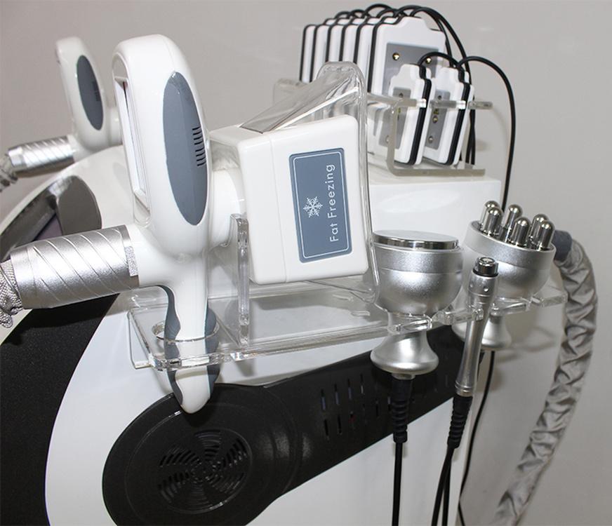 High Performance 5 In 1 Cooling Vacuum Fat Freezing And Dissolve Slimming Machine 40Khz Cavitation Body/Face Radio Frequency Equipment