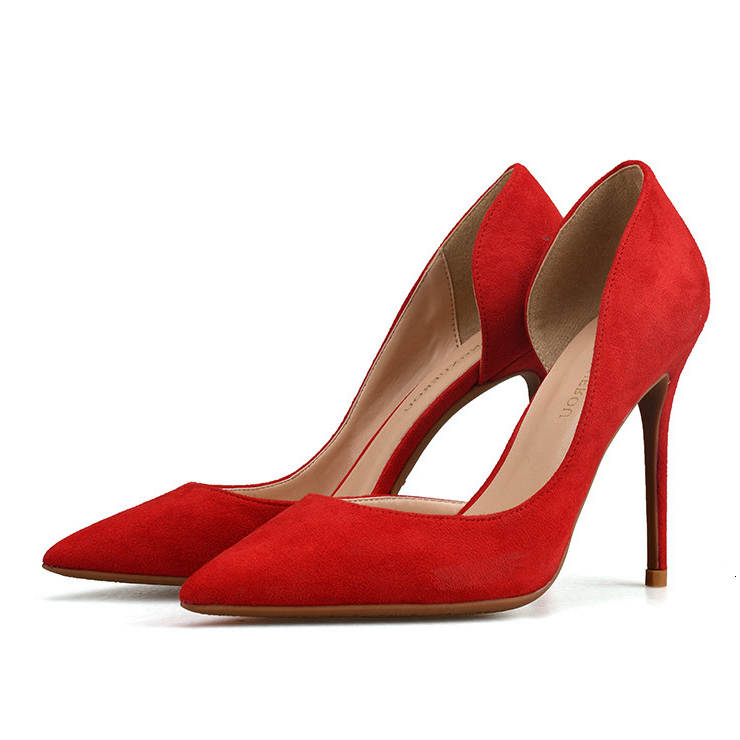 Sandals Comfort Pumps Large Size Woman Sexy Kid Suede Leather Heel Wedding Shoes Women's Concise High Heels Female Office J0022 N8, 8cm heel height
Sandals Comfort Pumps Large Size Woman Sexy Kid Suede Leather Heel Wedding Shoes Women's Concise High Heels Female Office J0022 N8, 8cm heel height