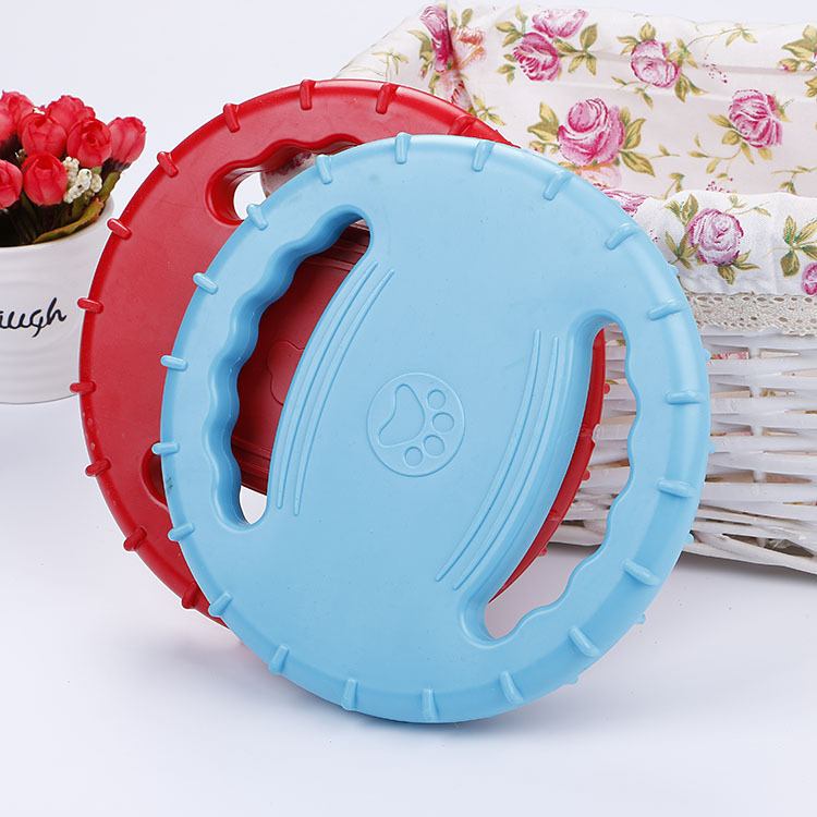 Pet Training Toy Dog Fashion Chewing Flying Saucer Dog Interactive Toy Dogs Anti-Small Silicone Rubber Cat Dog Pet Supplies