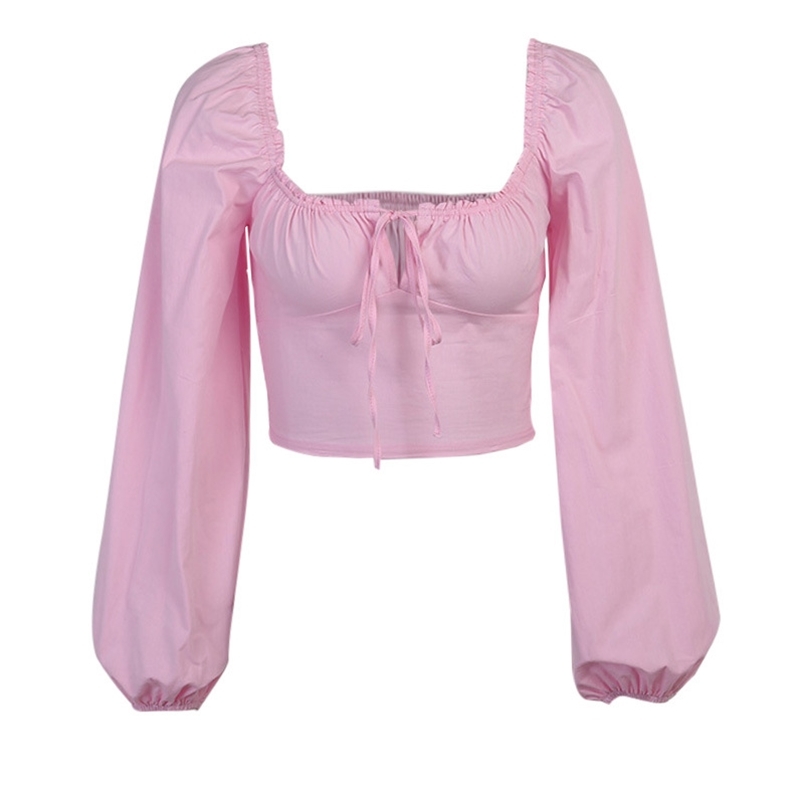 Autumn Black Square Neck Drawstring Ruched Lantern Sleeve T-Shirts Sexy Elegant Women Long Short Tops T Shirt Blanc Femme 210604, Pink
Autumn Black Square Neck Drawstring Ruched Lantern Sleeve T-Shirts Sexy Elegant Women Long Short Tops T Shirt Blanc Femme 210604, Pink