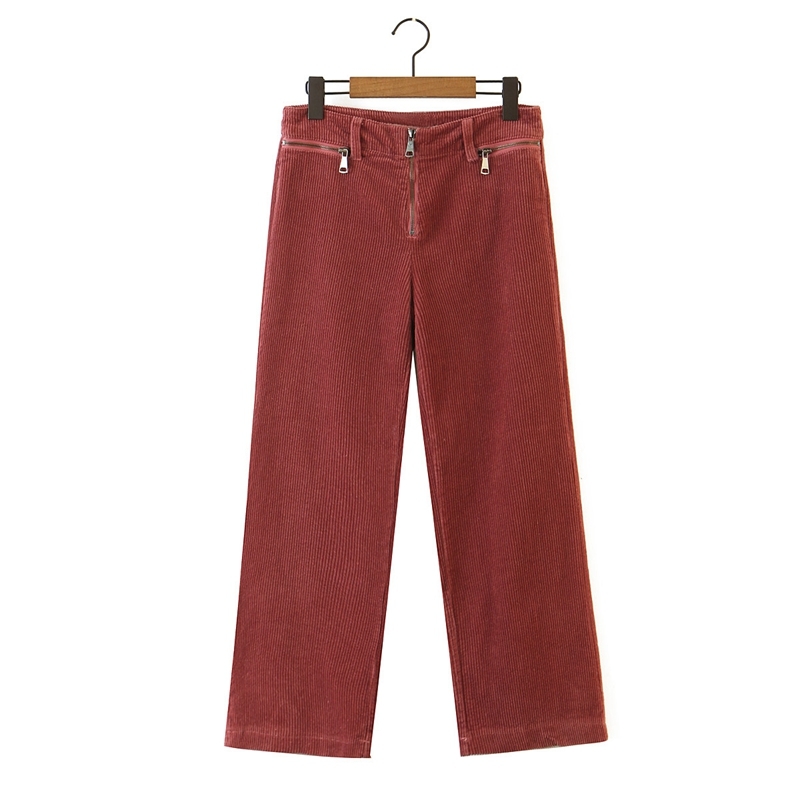 Autumn Corduroy Pants Women High Waist Straight Trousers Street Wear Zipper Casual Preppy Style XZ2574 210525, Burgundy
Autumn Corduroy Pants Women High Waist Straight Trousers Street Wear Zipper Casual Preppy Style XZ2574 210525, Burgundy