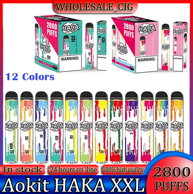 Original Aokit Haka XXL Disposable E cigarette 2800 Puffs 1700mAh Battery Prefilled 10.6ml Vapes Cartridge Starter kit Puff bar plus aokit m
Original Aokit Haka XXL Disposable E cigarette 2800 Puffs 1700mAh Battery Prefilled 10.6ml Vapes Cartridge Starter kit Puff bar plus aokit m