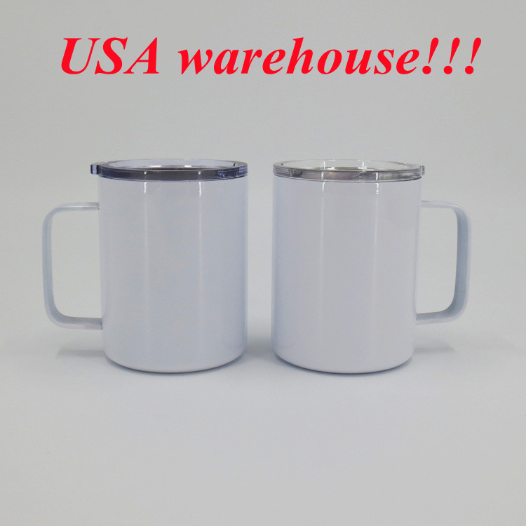 local warehouse!!!Sublimation 10oz travel cup Coffee Mugs with handle double wall office mug 304 Stainless Steel tumbler lid Vacuum Insulated travel tumblers, White
local warehouse!!!Sublimation 10oz travel cup Coffee Mugs with handle double wall office mug 304 Stainless Steel tumbler lid Vacuum Insulated travel tumblers, White