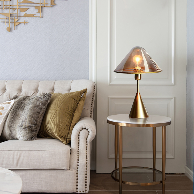 Elegant Glass Table Lamp with Nordic Mushroom Theme - Ideal for Contemporary Living Spaces and Bedrooms
