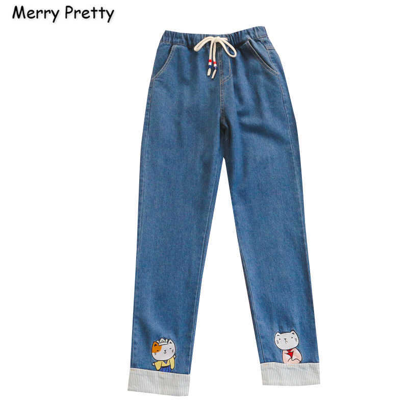 Women's Denim Straight Pants Cartoon Cat Embroidery Pockets Jeans For Girl Spring High Waist Casual Pant MERRY PRETTY 210526, Dark blue
Women's Denim Straight Pants Cartoon Cat Embroidery Pockets Jeans For Girl Spring High Waist Casual Pant MERRY PRETTY 210526, Dark blue