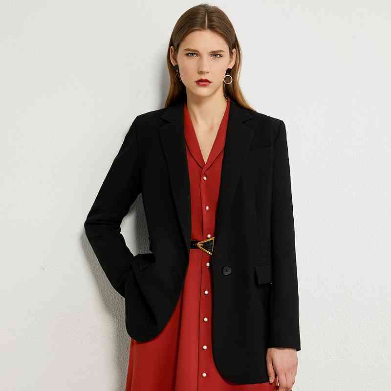 Women's Suits & Blazers Vintage women a black pocket button autumn office winter wear minimalist mid-long blazer formal business jacket PTIW, 1# shoe box
Women's Suits & Blazers Vintage women a black pocket button autumn office winter wear minimalist mid-long blazer formal business jacket PTIW, 1# shoe box