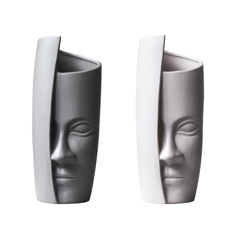 Vases Plants Pot Sculpture Ceramic Flower Vase Human Face ART Modern Style Garden Landscape Decoration White Porcelain Nordic Ceramics
Vases Plants Pot Sculpture Ceramic Flower Vase Human Face ART Modern Style Garden Landscape Decoration White Porcelain Nordic Ceramics