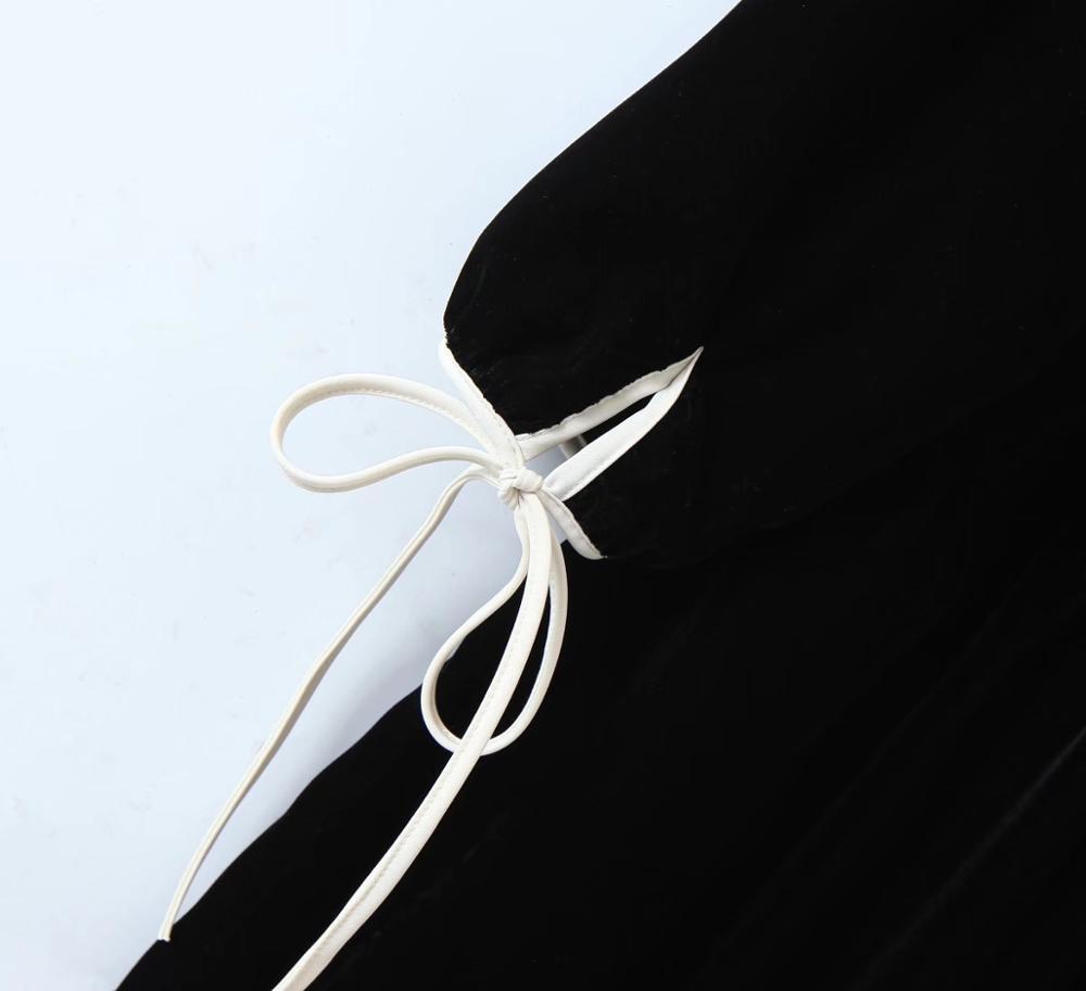 Winter Kawaii Retro Peter Pan Collar Long sleeve Short Velvet Dress Sweet Woman Loose Straight Dresses Velour 210429