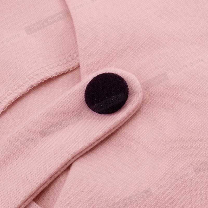 Nice-forever Autumn Print Floral Patchwork Button Casual Dress Business Three Quarter Zip Back Bodycon Summer Office Dress b288 210630