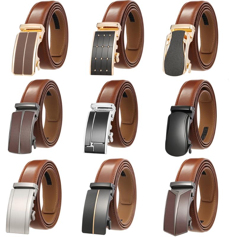 Belts 3.5cm Width High Quality Cow Genuine Leather Belt For Men Business Metal Automatic Buckle Ratchet Dark Brown Mens G183, Black;brown
Belts 3.5cm Width High Quality Cow Genuine Leather Belt For Men Business Metal Automatic Buckle Ratchet Dark Brown Mens G183, Black;brown