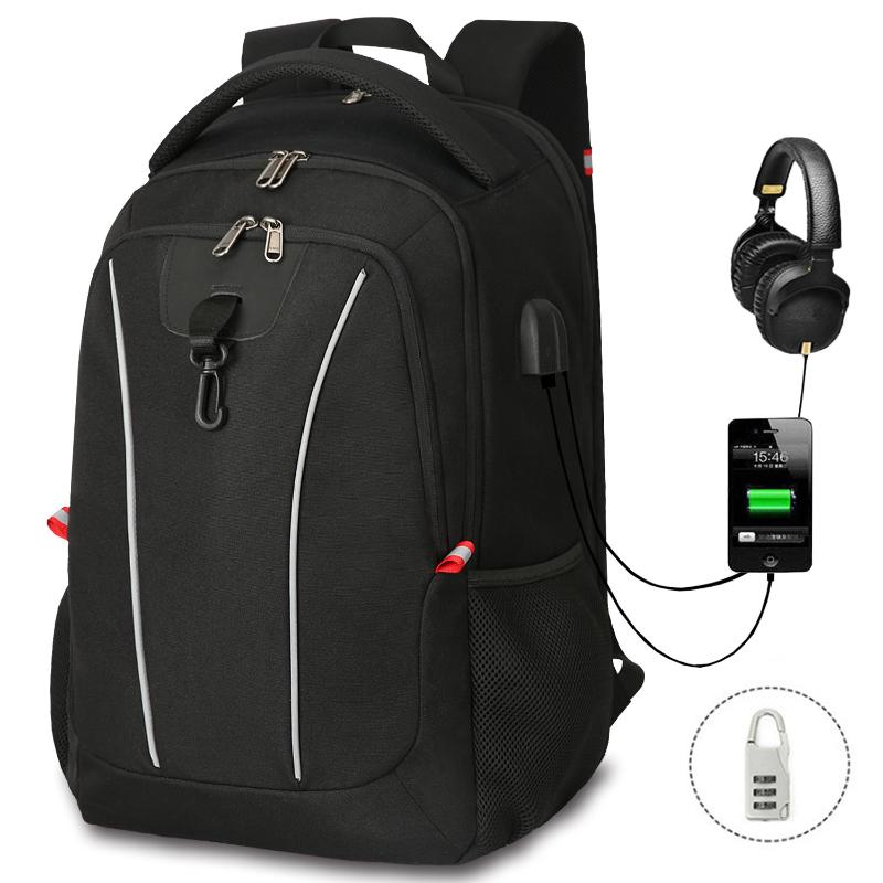 Backpack Men Reflective Strip Anti-theft 17.3 Inch Laptop Notebook USB Waterproof Rucksack Man School Travel Bag Pack For Male, 1826 black
Backpack Men Reflective Strip Anti-theft 17.3 Inch Laptop Notebook USB Waterproof Rucksack Man School Travel Bag Pack For Male, 1826 black