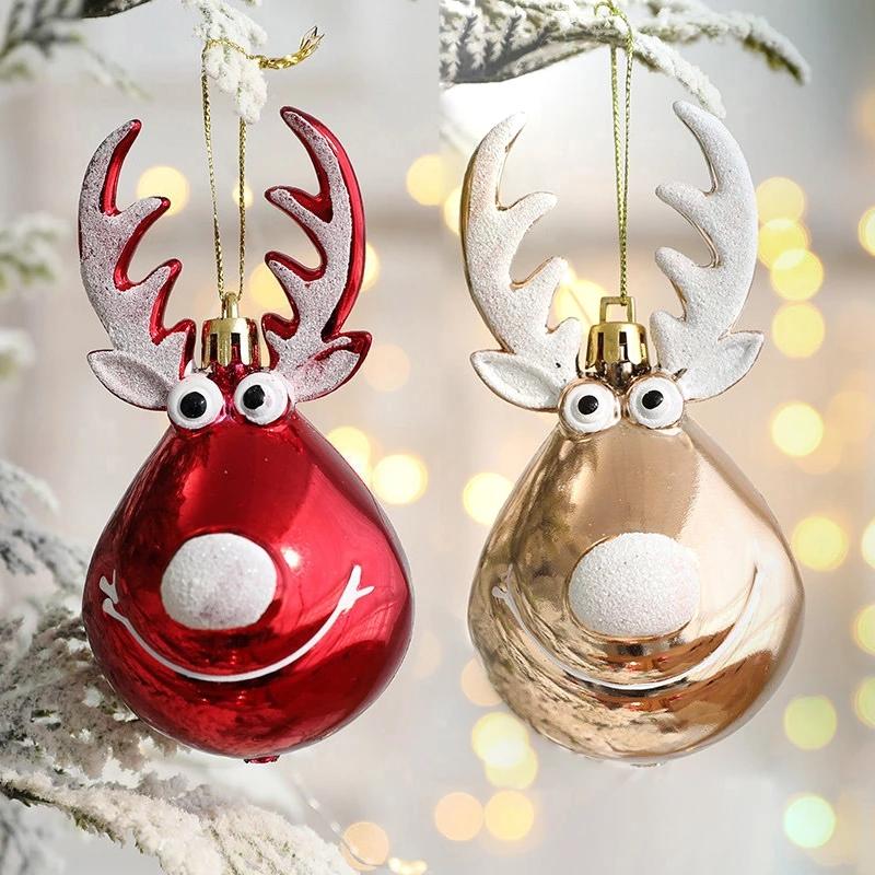 Party Decoration 2pcs Elk Christmas Balls Ornaments Bauble Pendant Xmas Tree Hanging Home Decorations Navidad 2022 Natal Year
Party Decoration 2pcs Elk Christmas Balls Ornaments Bauble Pendant Xmas Tree Hanging Home Decorations Navidad 2022 Natal Year