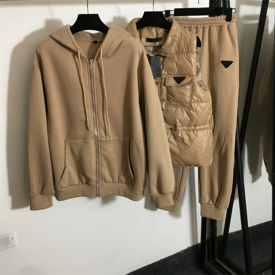 New Lady Tracksuit Three-Piece Suit Pants Rubber Triangle Standard Sleeveless Hooded Cotton Vest Long-Sleeved Jacket + Elastic Waist Casual, White
New Lady Tracksuit Three-Piece Suit Pants Rubber Triangle Standard Sleeveless Hooded Cotton Vest Long-Sleeved Jacket + Elastic Waist Casual, White