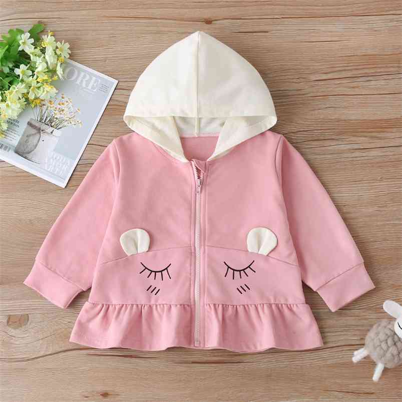 Winter Children Casual Cotton Long Sleeve Zipper White Hooded Print Pink Hoodies Baby Girls T-shirt 2-6T 210629
Winter Children Casual Cotton Long Sleeve Zipper White Hooded Print Pink Hoodies Baby Girls T-shirt 2-6T 210629