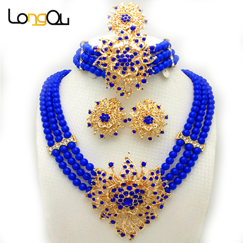 Longqu High quality Wedding African beads Jewelry Sets for women 2021 fashion Nigerian Gold Jewelry Set Necklace ring earrings
Longqu High quality Wedding African beads Jewelry Sets for women 2021 fashion Nigerian Gold Jewelry Set Necklace ring earrings