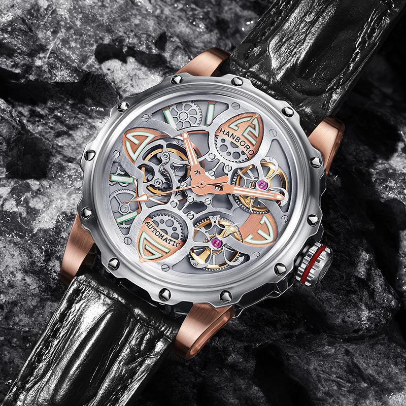 Wristwatches Heng Genuine Automatic Mechanical Watch Large Dial High-quality Movement Luminous Waterproof Hollow Casual Male, D4
Wristwatches Heng Genuine Automatic Mechanical Watch Large Dial High-quality Movement Luminous Waterproof Hollow Casual Male, D4