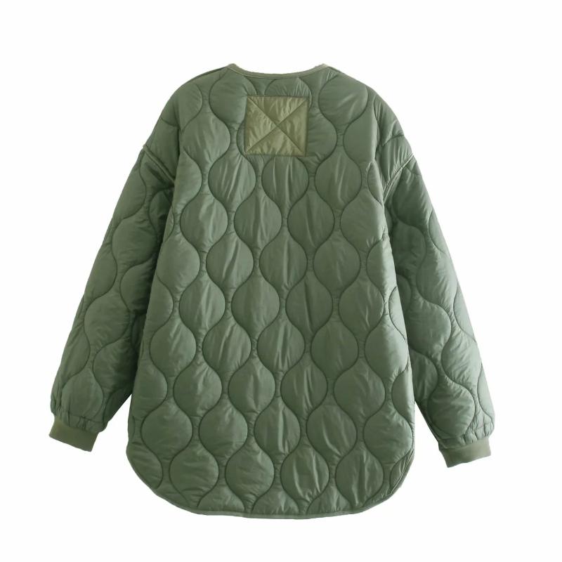 Women's Down & Parkas ZBZA 2021 Autumn Trend Personality Can Be Double-sided Padded Jacket Pocket Decoration Simple Cotton