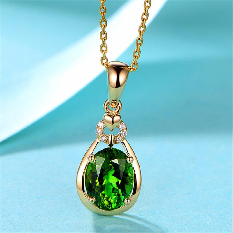 Pendant Necklaces Fashion Luxury Gold Plated Women Necklace With Shiny Emerald Green Zirconia For Wedding Party Mother Gift Jewelry
Pendant Necklaces Fashion Luxury Gold Plated Women Necklace With Shiny Emerald Green Zirconia For Wedding Party Mother Gift Jewelry